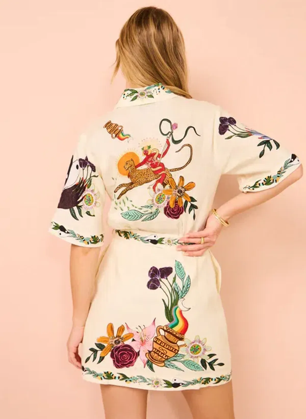 Alemais Meagan Mini Dress Print Size 10 - Image 3