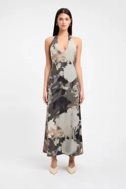 Kookai Lucia Deep Vee Dress Print Size 38 / AU 10 for rent on The Volte - image 1