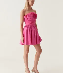 Aje Whisper Layered Mini Dress in Pink Size 6 for rent on The Volte - image 2