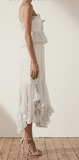 Wilder Tie Front Godet Midi Dress for rent on The Volte - image 3