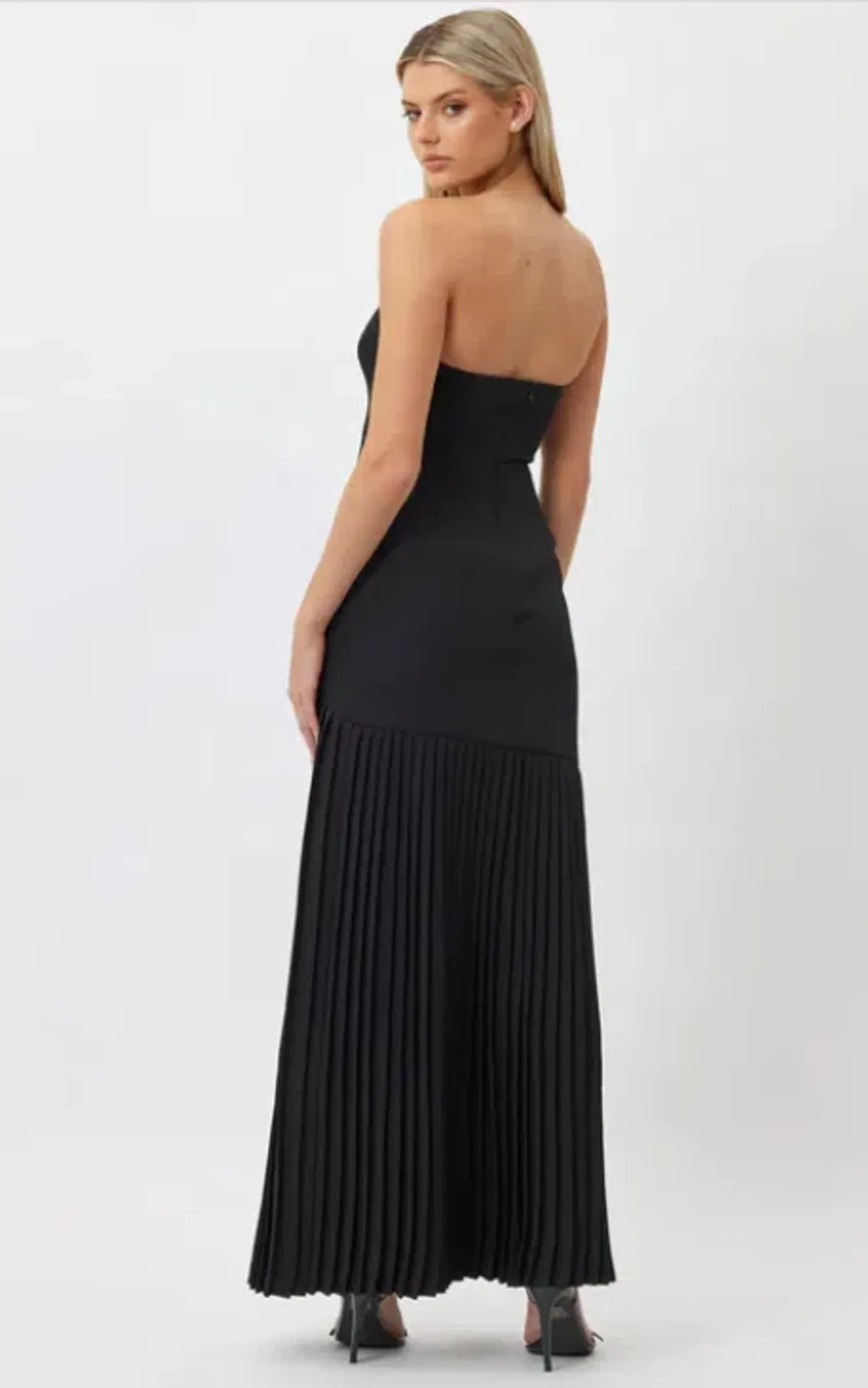 Bianca & Bridgett Mara Pleated Maxi Dress in Black Size 10 - Image 3