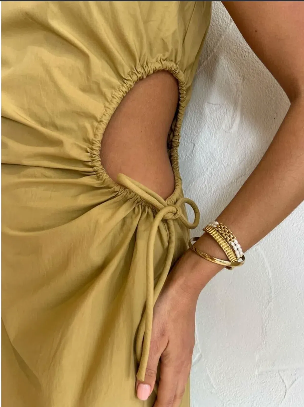 Sir the Label Dion Cut Out Maxi Dress Camel Size 6 - Image 6