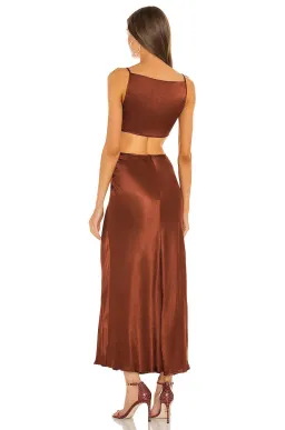 Bec & Bridge Camila Cut Out Dress Brown Size 8 for rent on The Volte - image 2