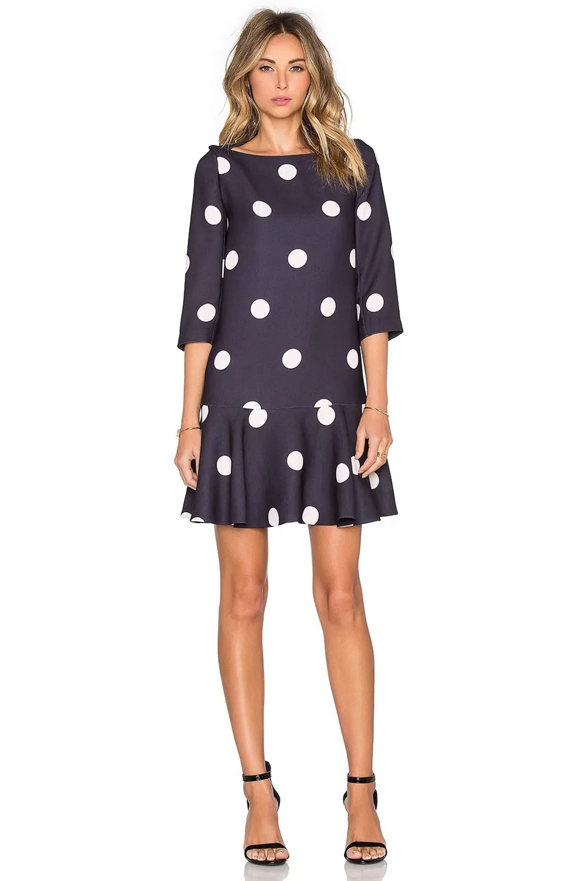 Kate Spade Polka Dot Flounce Dress Print Size 00 / AU 4 - Image 1