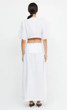 Bec & Bridge Cassie Short Sleeve Maxi Dress in Ivory Size 12 for rent on The Volte - image 3