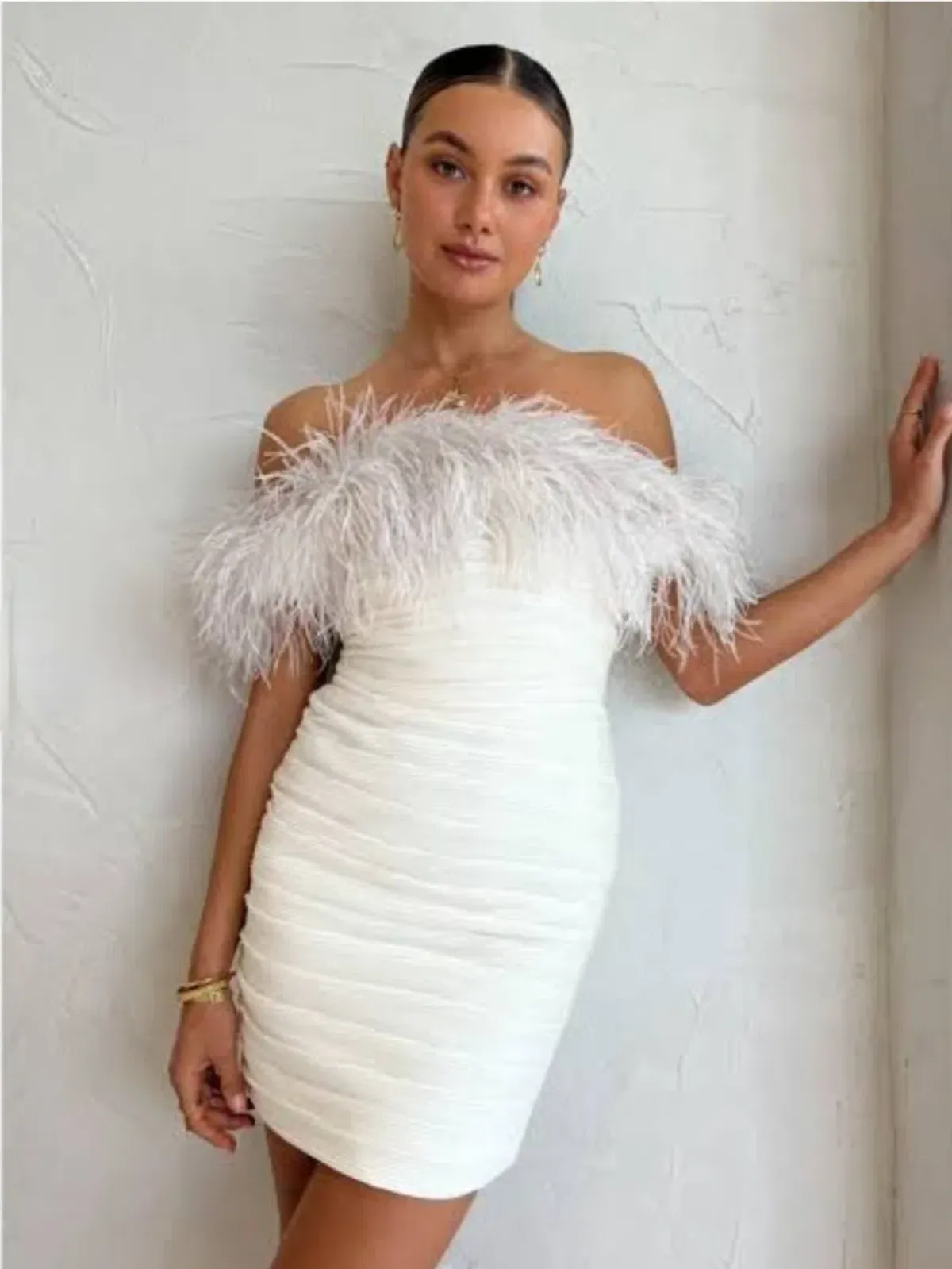 Rachel Gilbert Zion Mini Dress Ivory Size 0 / AU 6 - Image 2