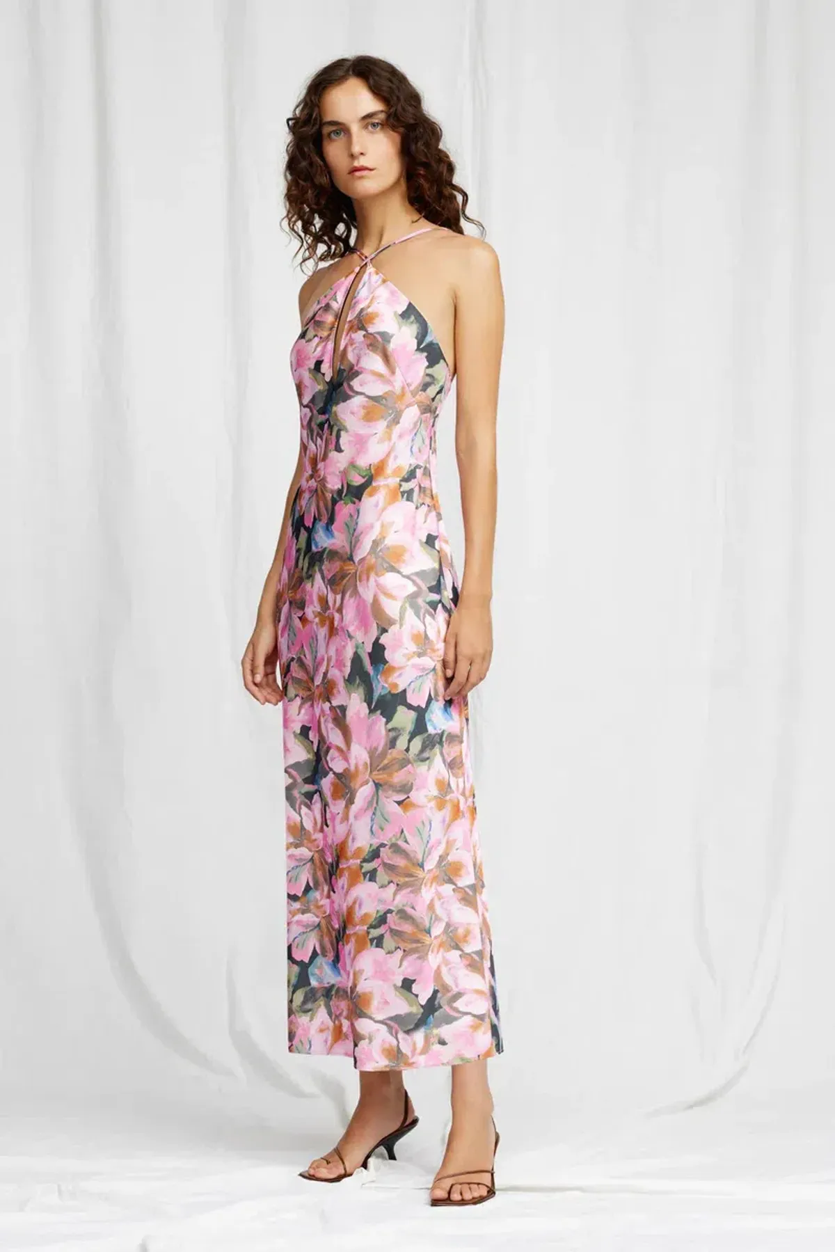 Significant Other Louisa Midi Dress in Midnight Lily Size 8 - Image 2