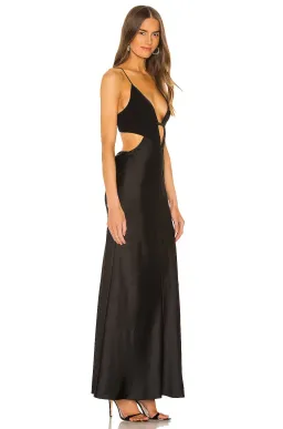 Bec & Bridge Seraphine Plunge Midi Dress Black Size 8 for rent on The Volte - image 2