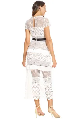 Self Portrait Oblique Lace Column Dress White Size 8 for rent on The Volte - image 3