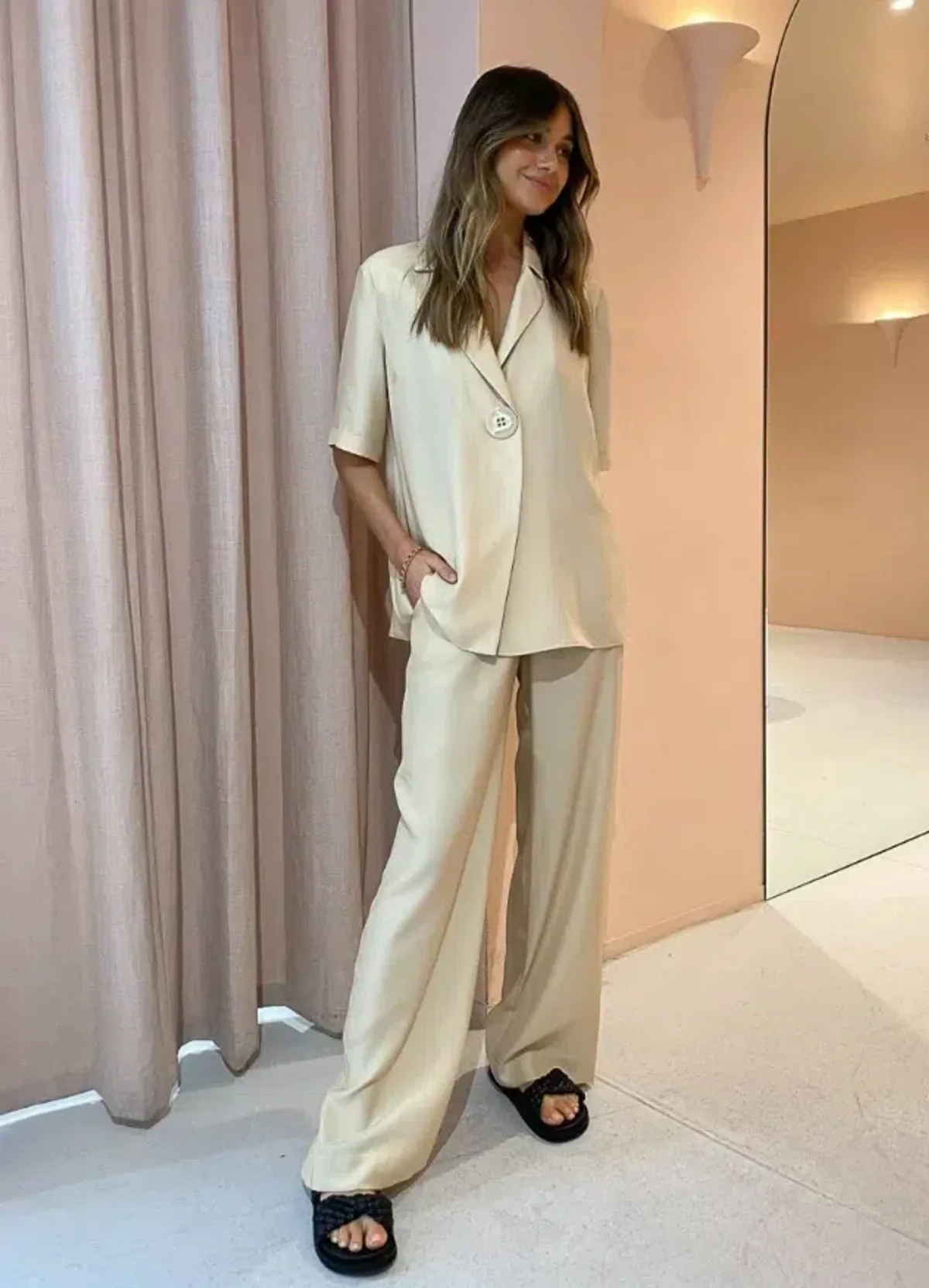 Viktoria & Woods Chorus Shirt & Pilot Pants Set in Butter Size 0 - Image 2