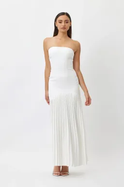 Bianca & Bridgett Mara Pleated Dress White Size 6 for rent on The Volte - image 2