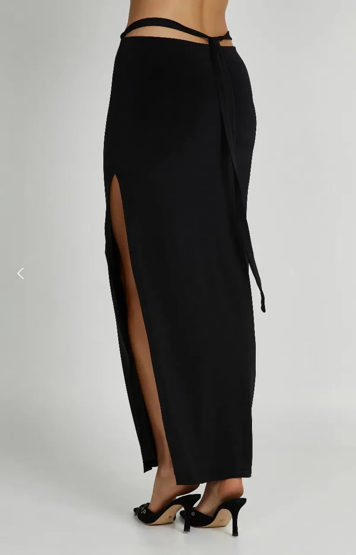 Meshki Jeanine Cowl Back Maxi Skirt and Top Set Black Size 6   - Image 3