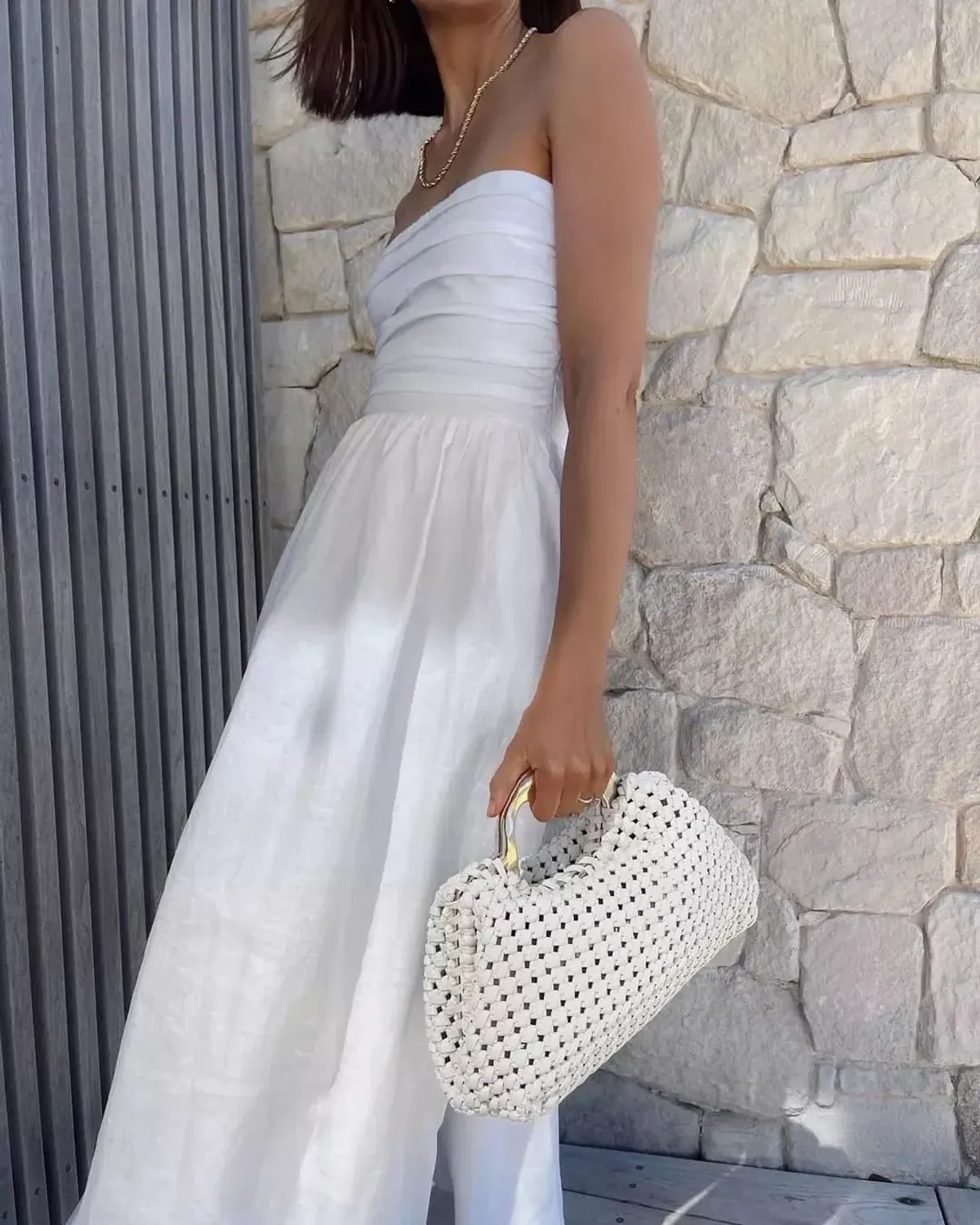 Dissh Lexi  Linen Midi Dress White Size AU 8 - Image 2