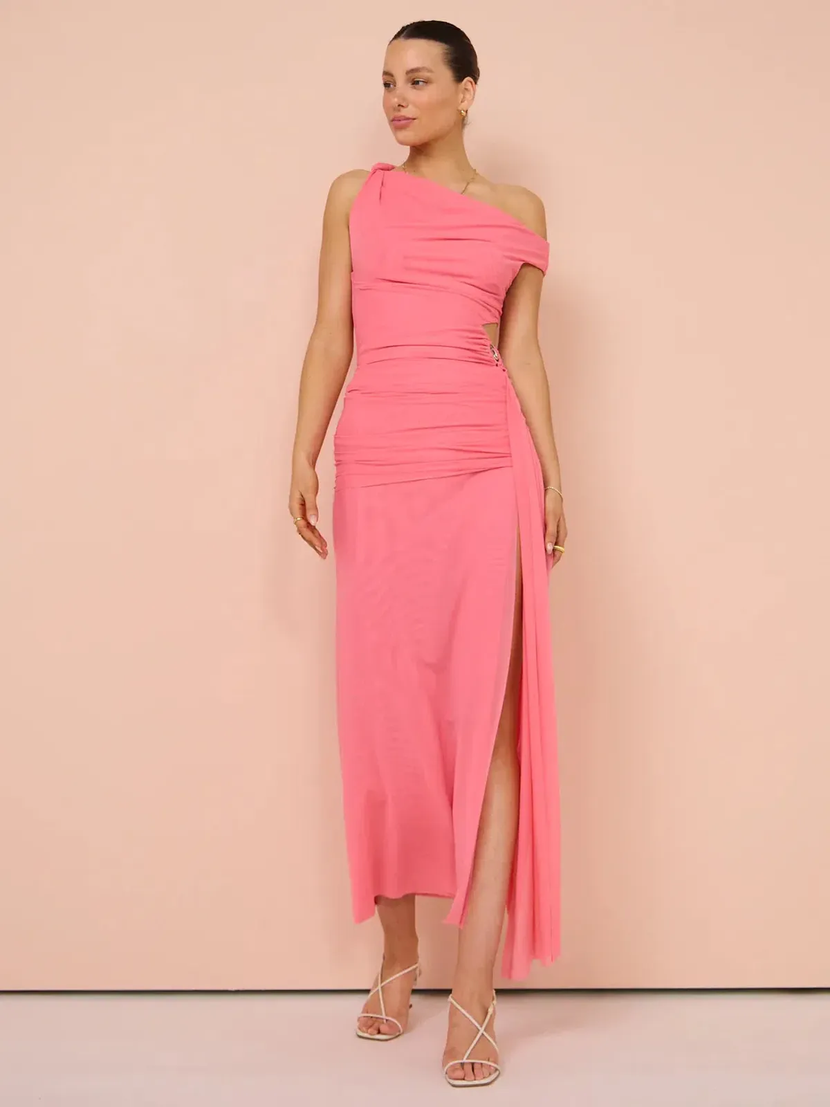 Bec & Bridge Kailani Aysm Dress Grapefruit Pink Size 8  - Image 1