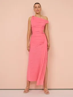 Bec & Bridge Kailani Aysm Dress Grapefruit Pink Size 8  for rent on The Volte - image 4