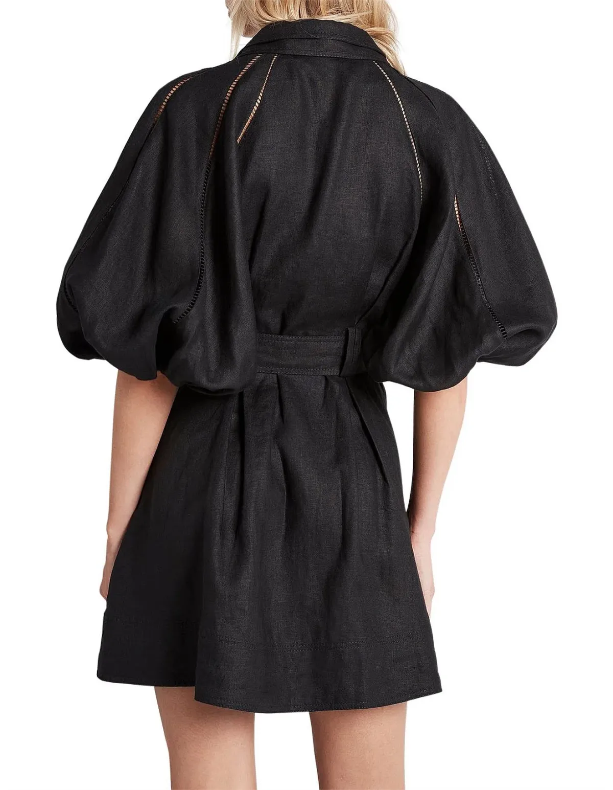 Aje Recurrence Button Up Mini Dress Black Size 8 - Image 3