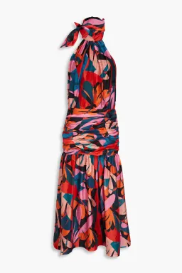 Rebecca Vallance Catalina Halter Neck Midi Dress Multi Colour Size 8  for rent on The Volte - image 3