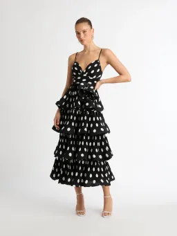 Sheike Julia Tiered Polka Dot Dress Print Size 6 for rent on The Volte - image 5