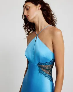 Significant Other Helaina Halter Midi Dress Blue Size 10 for rent on The Volte - image 2