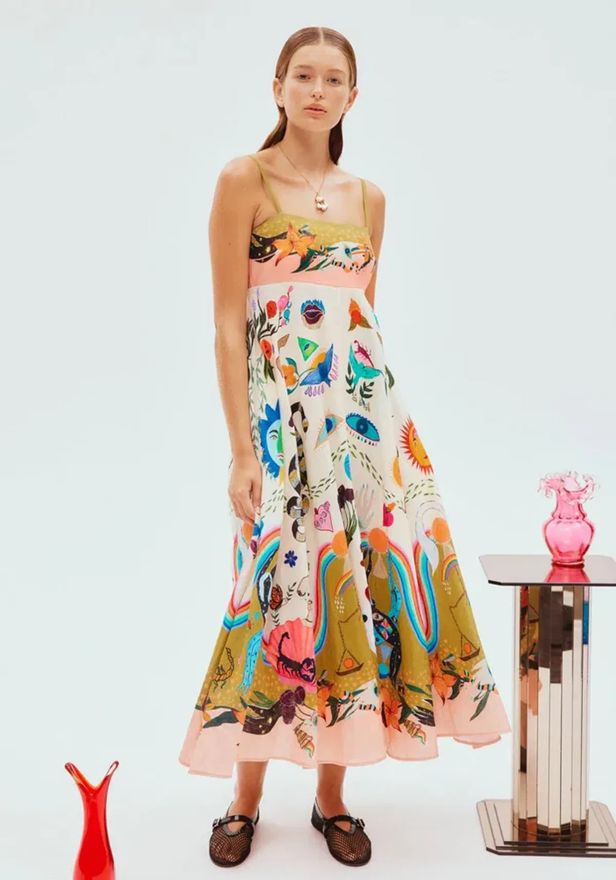 Alemais Evergreen Sundress Multi Print Size 8 - Image 1