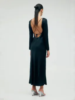 Third Form Crush Tie Back Maxi Dress Black Size 10 for rent on The Volte - image 2