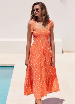 Mister Zimi Savannah Tie Dress in Koh Phi Phi Print Size 10  for rent on The Volte - image 1