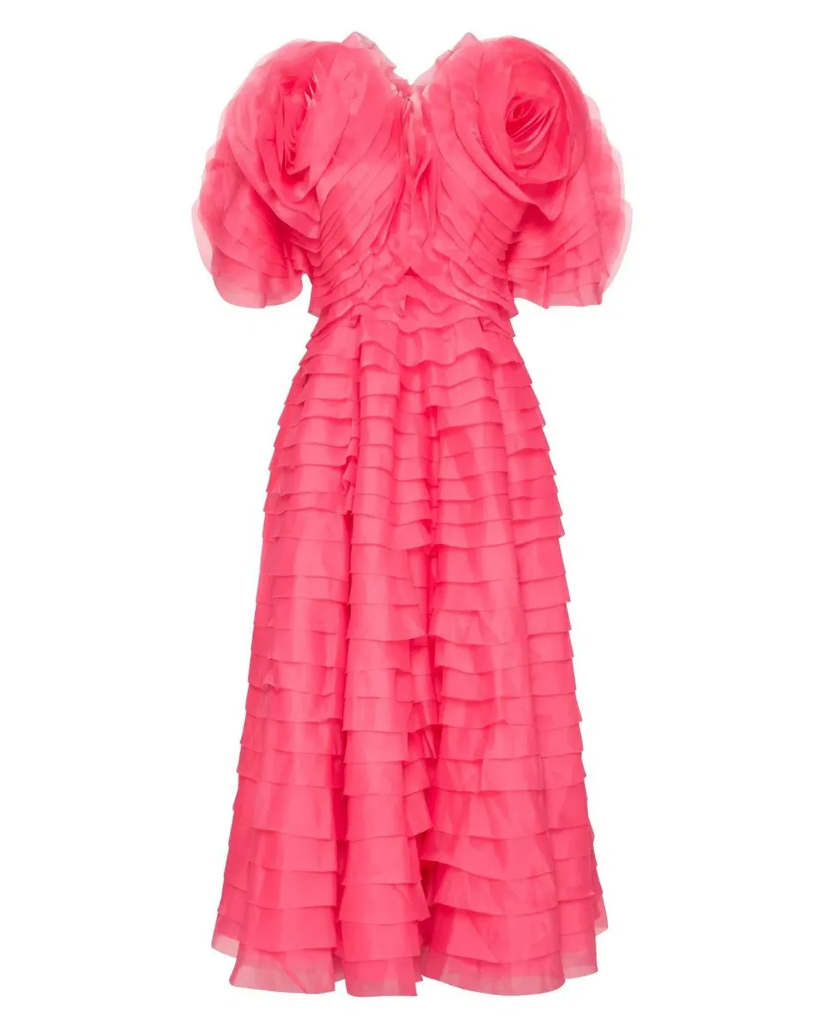 AJE Amour Ruffle Midi Dress in Berry Size 16 - Image 4