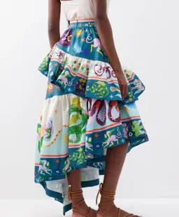 Alemais Guardian Tiered Ruffled Skirt Multi Size 16 for rent on The Volte - image 3