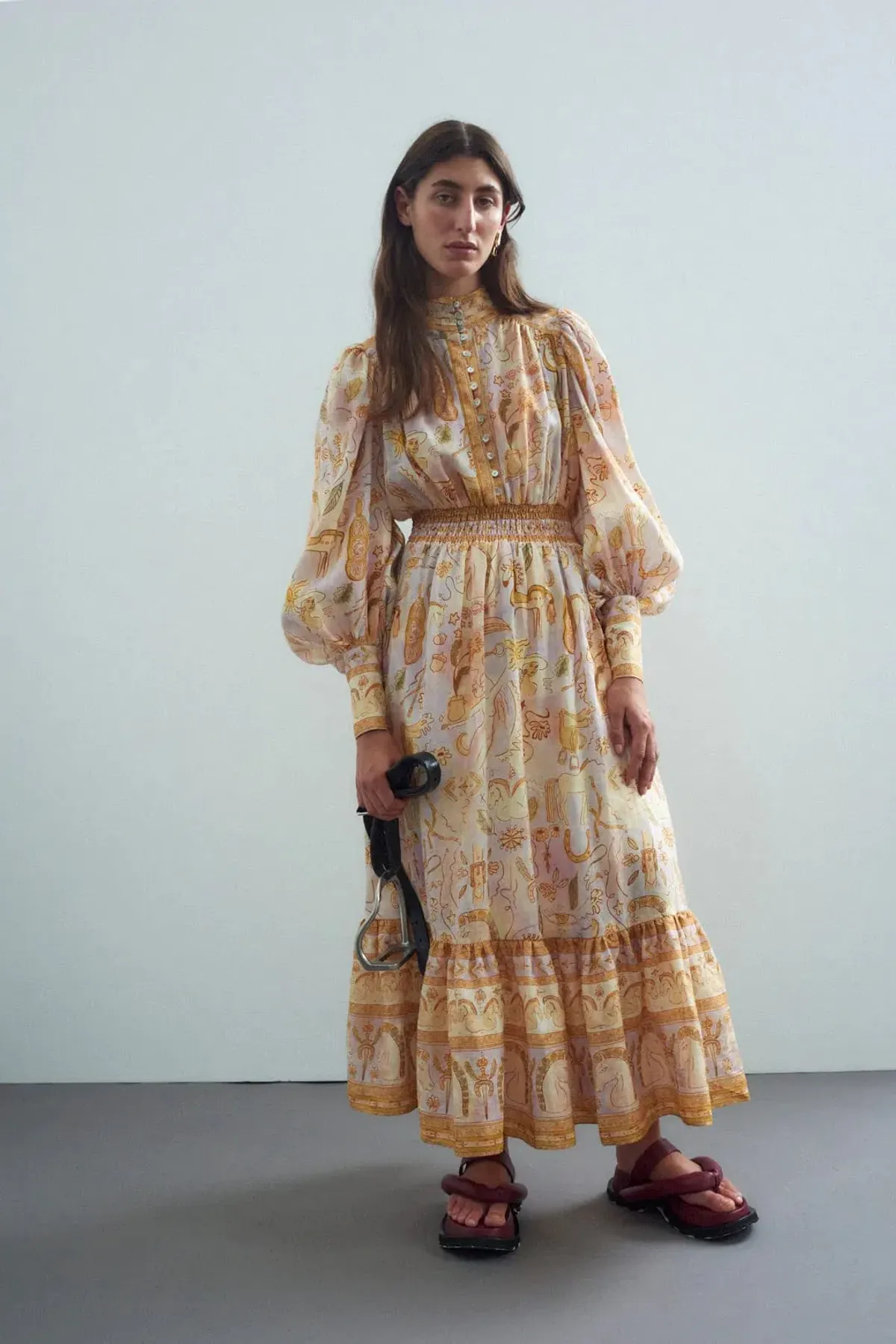 Alemais Solitaire Midi Dress Multi Size 14 - Image 1