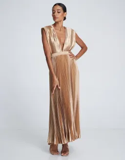 L'Idee Gala Gown Gold Size 6 for rent on The Volte - image 1