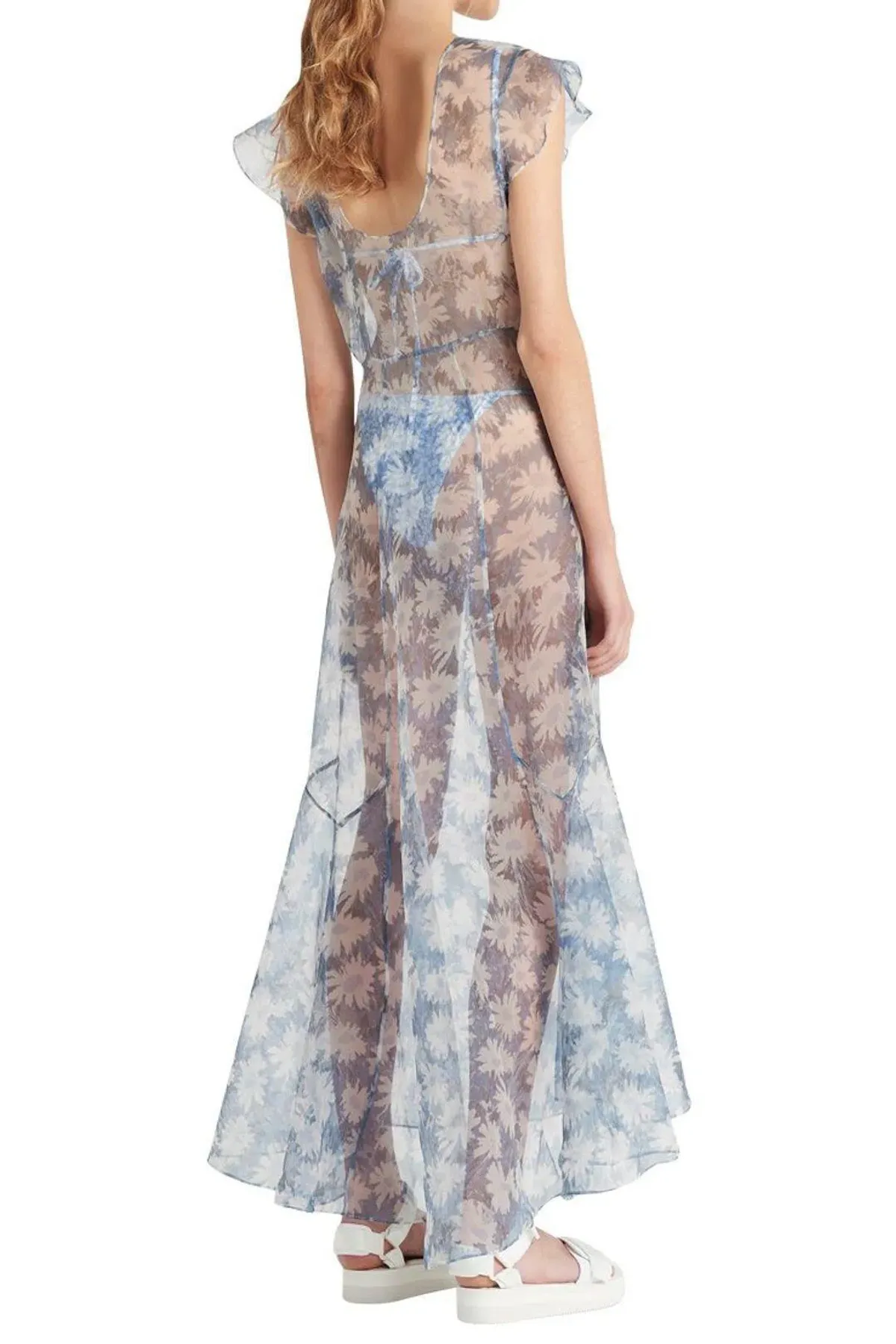 Sir The Label Anais Dress Blue Floral Size AU 10 - Image 2