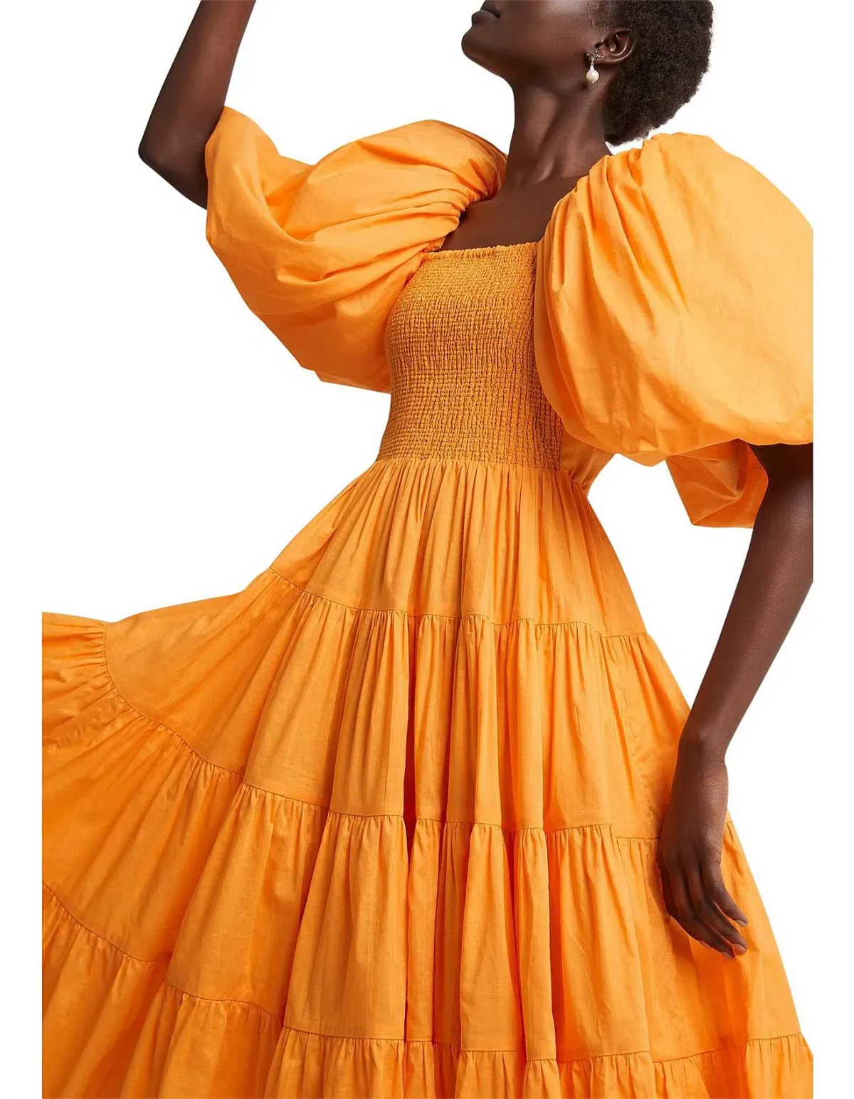 Aje Cherished Midi Dress in Marigold Size 8 - Image 2