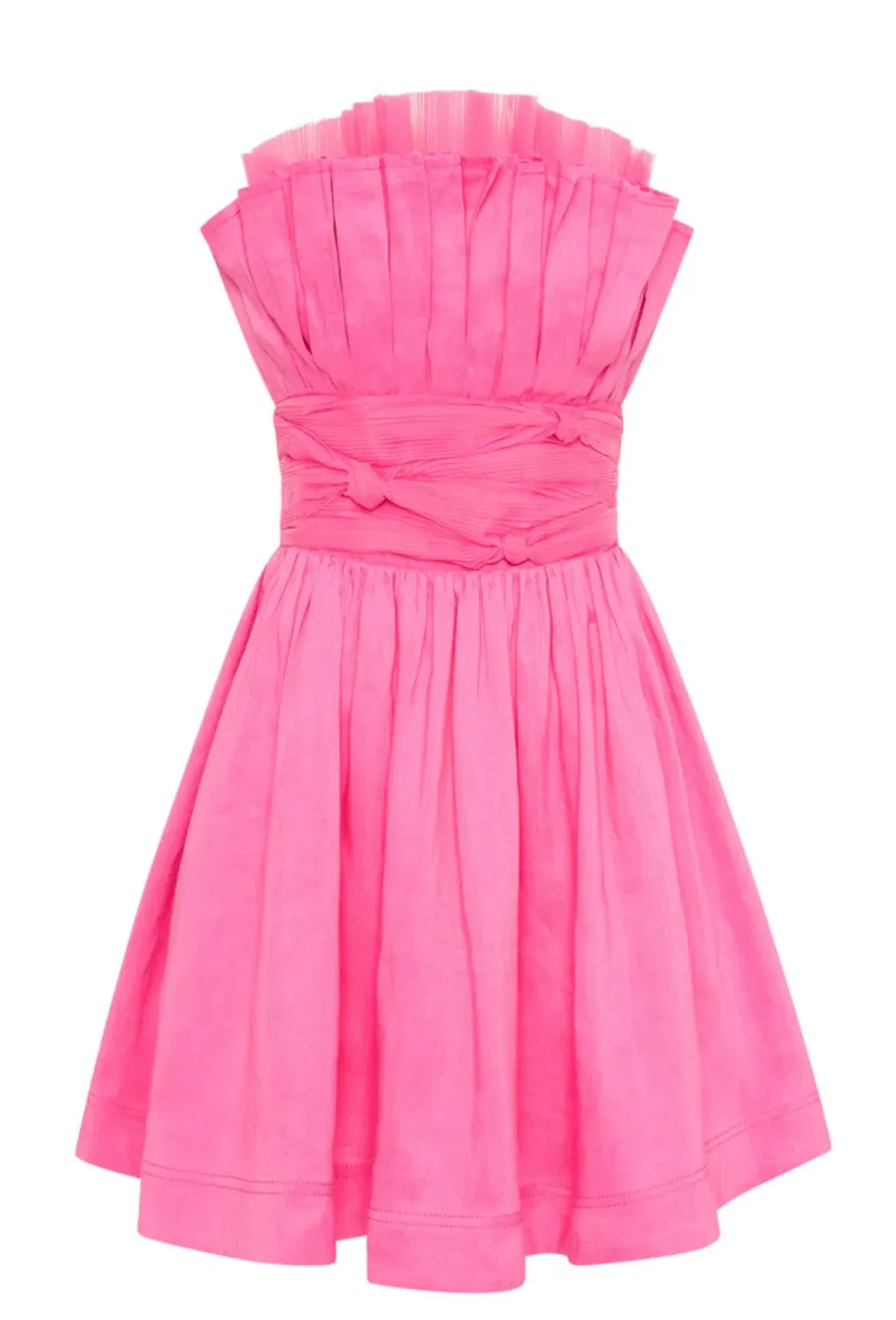Aje Whisper Layered Mini Dress Brilliant Pink Size 10 - Image 6