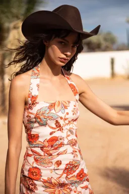 Sir the Label Noemi Halter Midi Dress Floral Size 10 for rent on The Volte - image 4