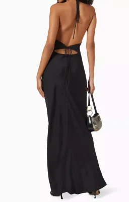 Bec & Bridge Naomi Tie Front Maxi Dress Black Size 8 for rent on The Volte - image 4