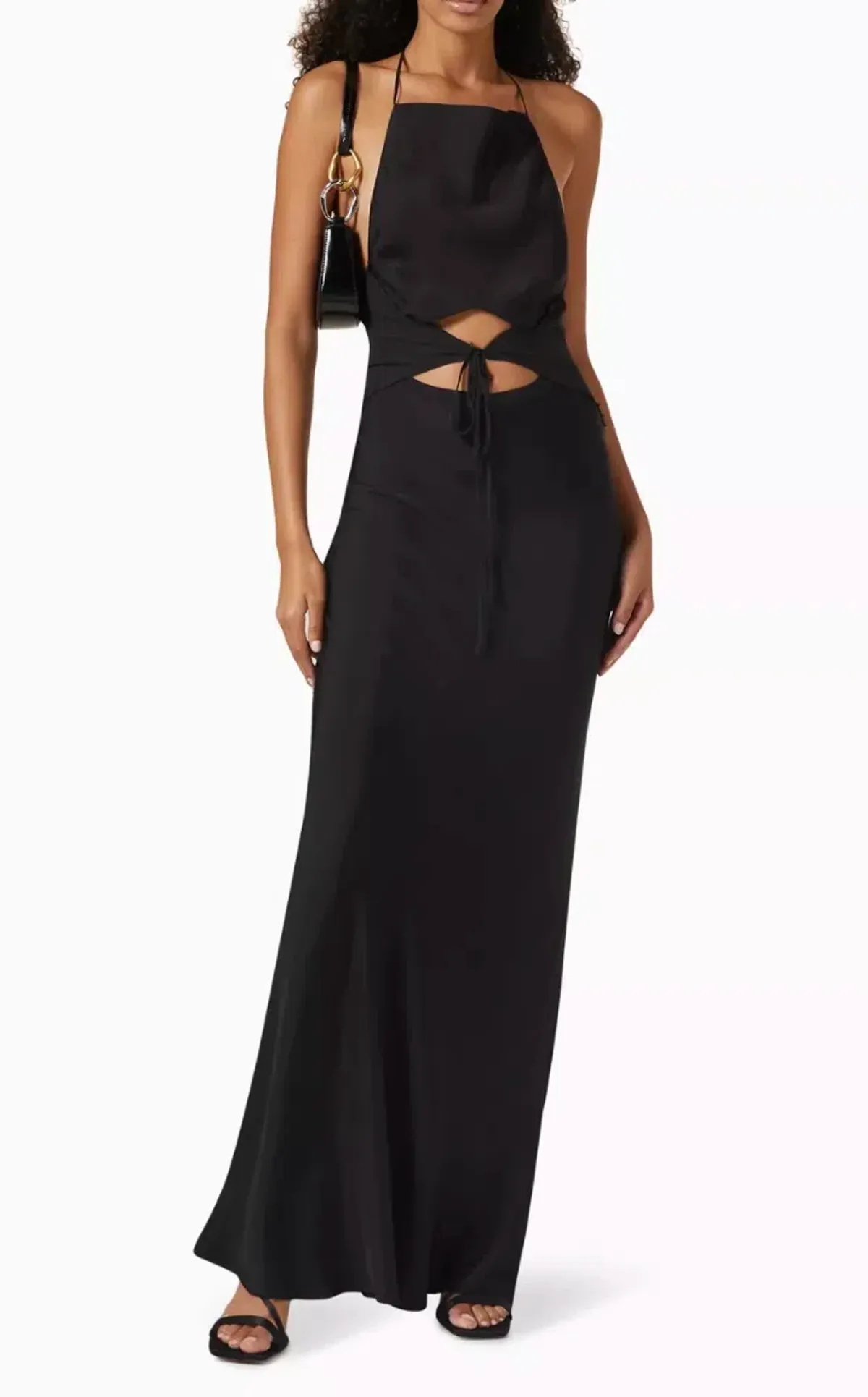 Bec & Bridge Naomi Tie Front Maxi Dress Black Size 8 - Image 5