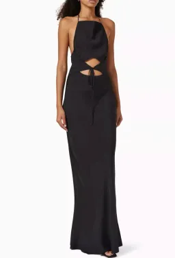 Bec & Bridge Naomi Tie Front Maxi Dress Black Size 8 for rent on The Volte - image 3