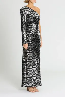 Carla Zampatti Wild About You Gown in Silver Size 10 for rent on The Volte - image 3