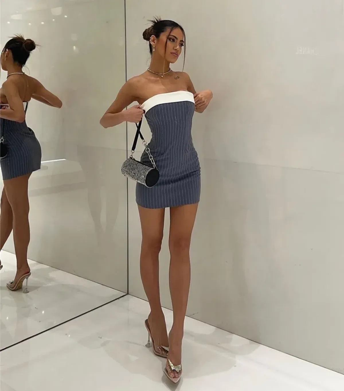 With Jéan Chloe Corset Dress Pin Me Print Size S / AU 8 - Image 3