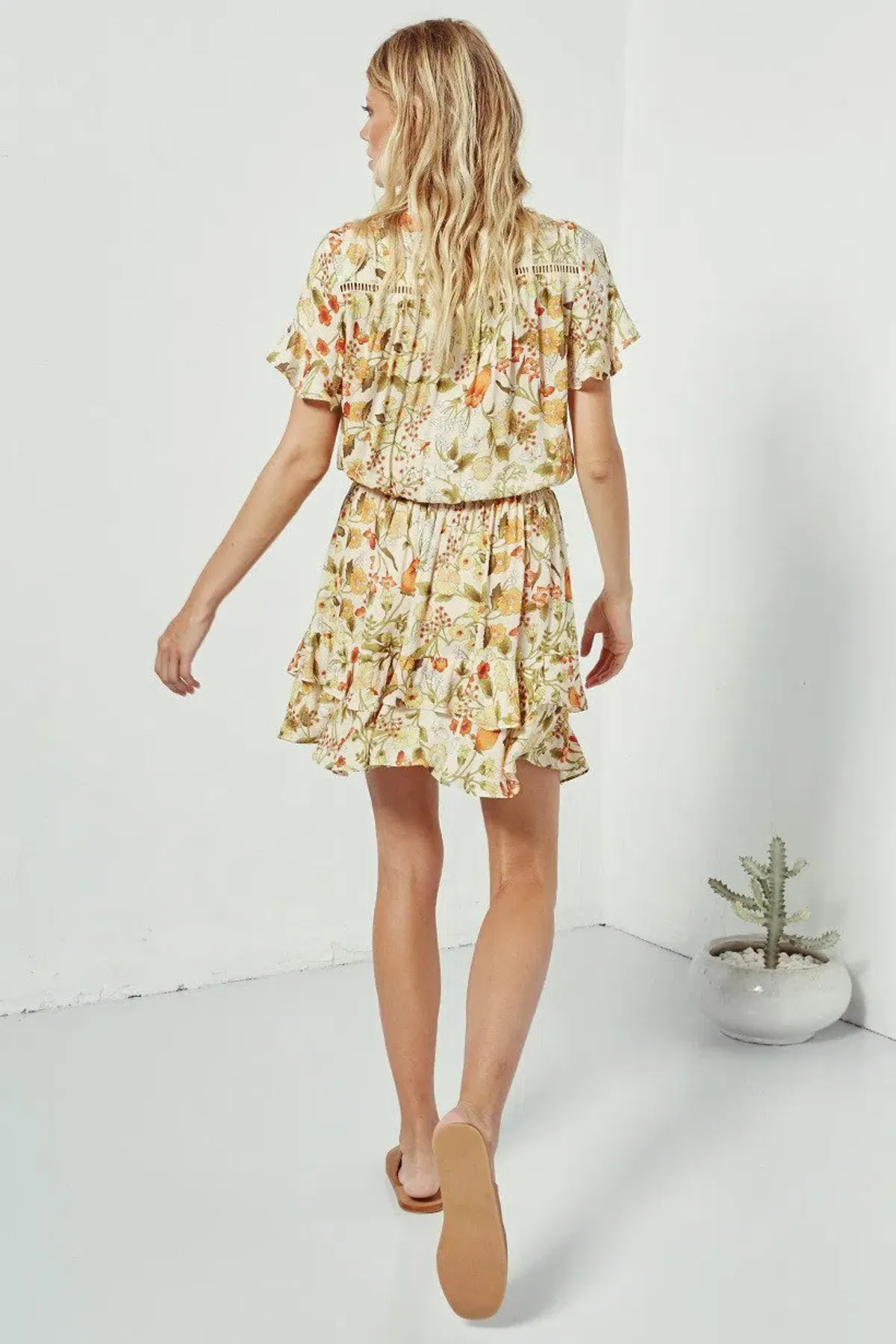 Spell Sayulita Mini Dress Floral Size 6 - Image 2