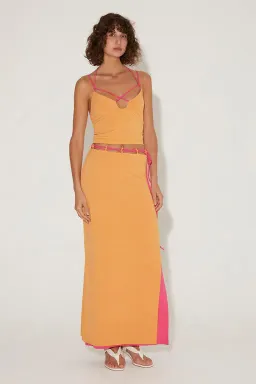 Hansen & Gretel Rosco Top Size 4 and Shania Skirt in Mango Size 6 for rent on The Volte - image 1