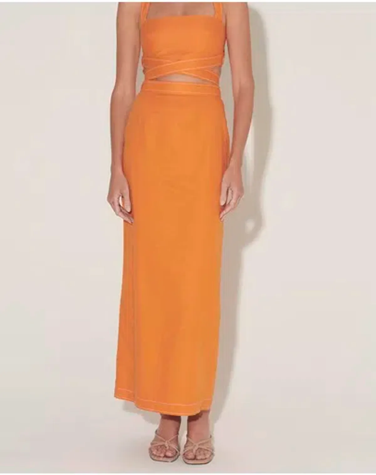 Hansen and Gretel Pepe Top and Marielle Skirt Set Orange Size 8 - Image 3