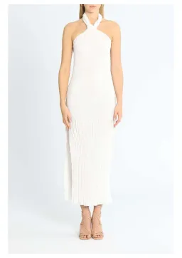 Lidee Soiree Halter Gown in White Size 12 for rent on The Volte - image 1