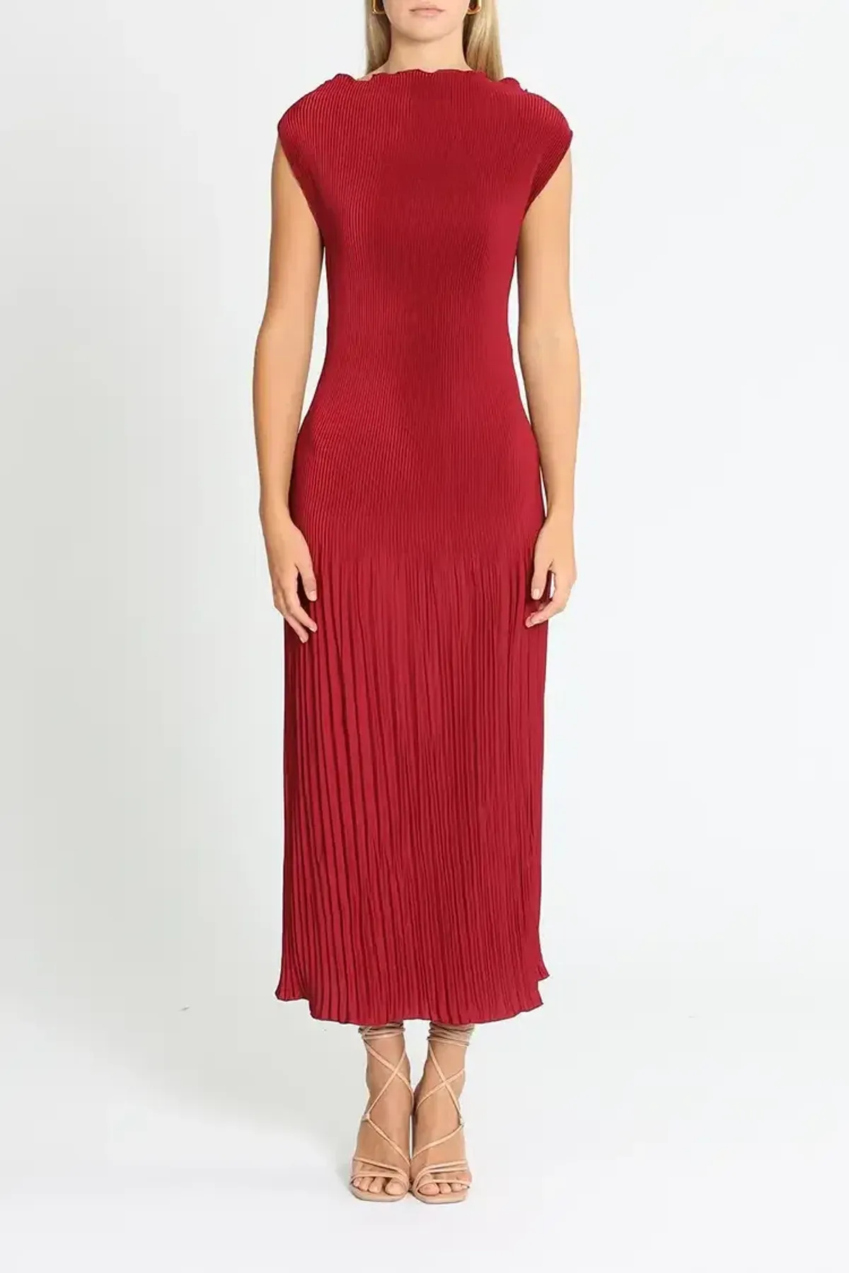 Lidee Soiree Moss Gown in Ruby Size 12 - Image 4