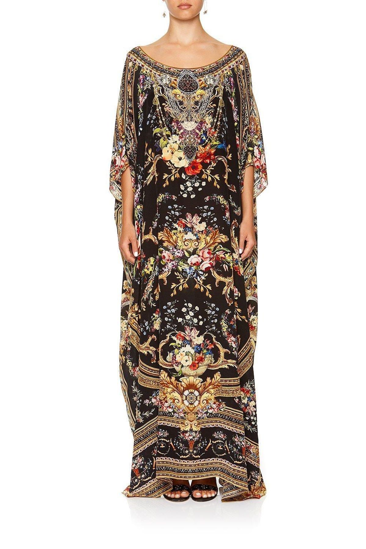 Camilla Friend In Flora Round Neck Kaftan One Size - Image 8