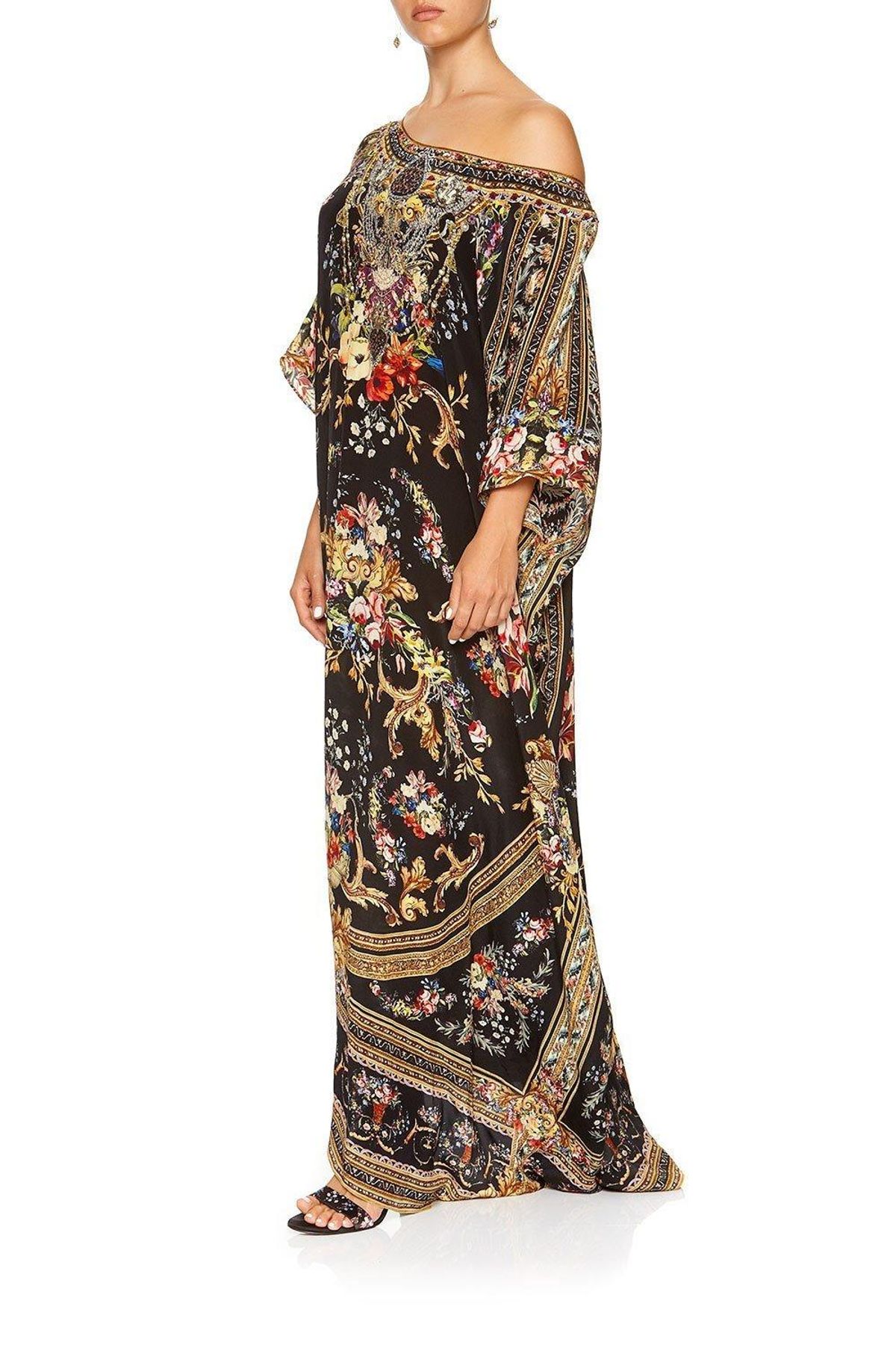 Camilla Friend In Flora Round Neck Kaftan One Size - Image 3