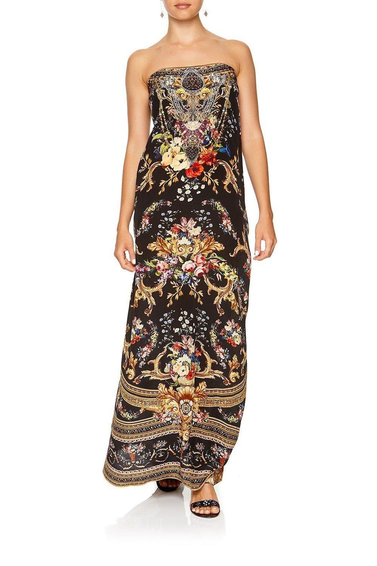 Camilla Friend In Flora Round Neck Kaftan One Size - Image 5