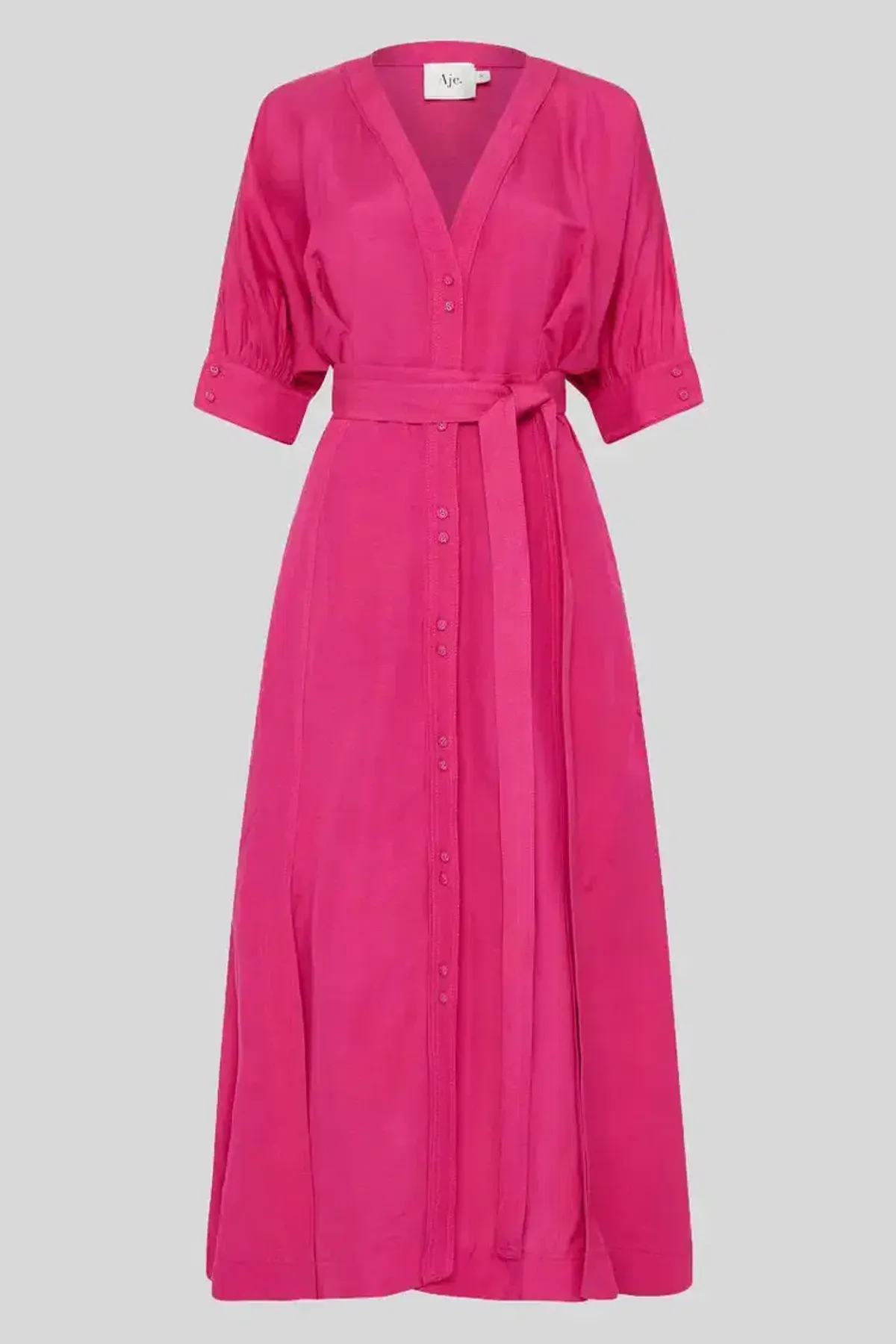 Aje Ennoble Midi Dress in Fuchsia Size 12 - Image 2