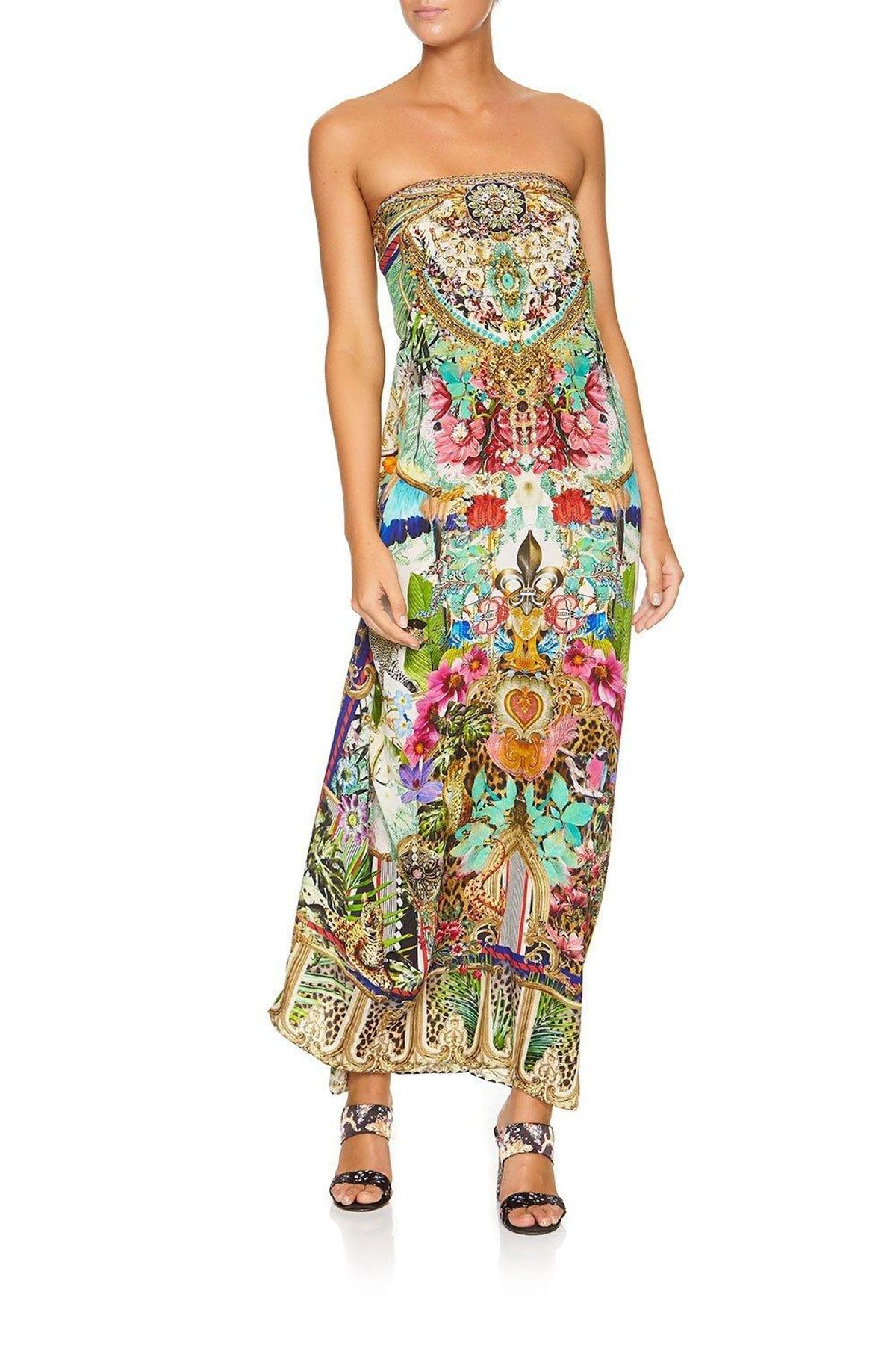 Camilla Champagne Coast Round Neck Kaftan One Size - Image 5