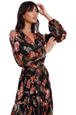 Elliatt Balance Midi Dress in Black Floral Size 14 for rent on The Volte - image 5